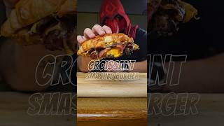 Croissant Smashed Burger🥐 fyp food burger worldofwarcraft recipe cooking [upl. by Ocire]