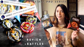 PRO SERIES Prime Apocalypse amp Master Devolos Review  Battles  Beyblade Burst Hasbro vs TT zankye [upl. by Shanney]