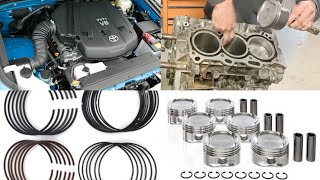 1GRFE Engine Rings And Piston Installation  V6 Engine Overhaul Of Toyota [upl. by Yerocal]