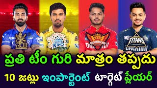 All 10 teams important target players player in IPL 2025 Mega auction  SRH  RCB  CSK [upl. by Telrahc]