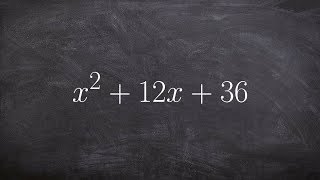 Learn how to factor a perfect square trinomial to a binomial squared [upl. by Charmain]