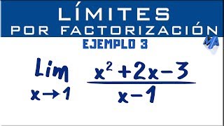 Solución de límites por factorización  Ejemplo 3 [upl. by Ric]