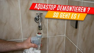 Aquastop demontieren Aquastop abschrauben Waschmaschine Spülmaschine [upl. by Ahseniuq]