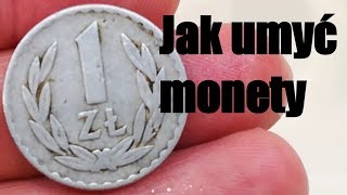 Czyszczenie Monet kolekcjonerskich najtańszy domowy sposób cleaning coins [upl. by Chem]