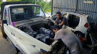 Toyota Land Cruiser 2H Engine Replace and Test Drive [upl. by Nabroc]