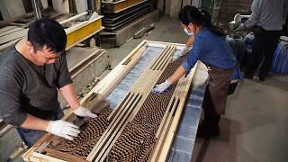 How does a factory produce thousands of wooden doors every daymassproduction doors woodendoors [upl. by Etsyrk]