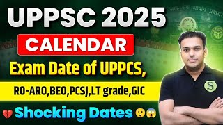 uppsc 2025 calendar  uppcs 2025 beo new Vacancy Notification up pcs j LT Grade ro ro exam date [upl. by Zanahs]