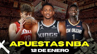 PRONÓSTICO Y APUESTAS NBA 12 DE ENERO  PARLAY GRATIS NBA 🏀🔥 [upl. by Kermy]