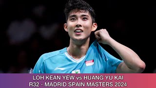 Loh Kean Yew vs Huang Yu Kai  Badminton Madrid Spain Masters 2024 [upl. by Jo-Anne]