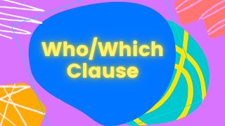 WhoWhich Clause Song [upl. by Kingdon]