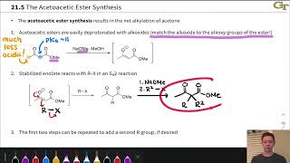 The Acetoacetic Ester Synthesis [upl. by Ladd]