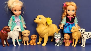 Elsa amp Anna toddlers take their dog to a grooming place  Barbie dolls [upl. by Etsyrk]