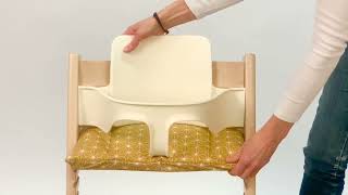 How to install the Tripp Trapp cushion Baby Set and Tray Table Tripp Trapp Sitzkissen Anleitung [upl. by Odlanra917]