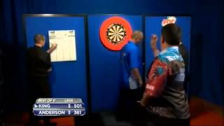 Mervyn King  Nine Dart Finish  2013 Championship League Darts [upl. by Semadar]