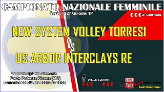 🏐 NEW SYSTEM VOLLEY TORRESI vs US ARBOR INTERCLAYS RE 20102024 Ore 1830 [upl. by Atinas]