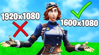 how to set resolution 1600 x 1080 and play fortnite boxfight in fortnite [upl. by Rolyt985]