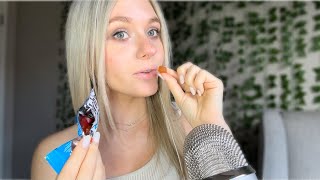 ASMR Pure Whisper Ramble While Eating Gummies🍬Surprise to Tell You [upl. by Rebak]