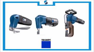 Taglio curvo su lamiera Utensili a batteria Trumpf [upl. by Soraya]