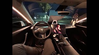 A Cozy Sunday Night In A Tesla [upl. by Acissj]