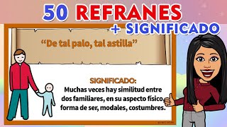 50 Ejemplos De Refranes CON SU SIGNIFICADO I Refranes  Significado [upl. by Akim]