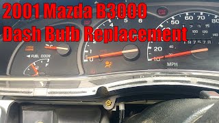 2001 Mazda B3000  How to change dash bulbs  Also Ford Ranger [upl. by Rehtaeh]