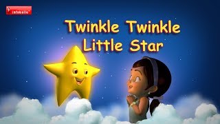 Twinkle Twinkle Little Star  Nursery Rhymes with lyrics [upl. by Hulen]