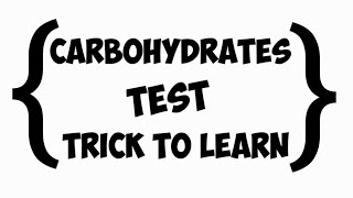 TRICK to learn test for carbohydrates [upl. by Tekla330]