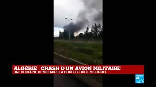 URGENT  Crash dun avion militaire en ALGÉRIE  Au moins 100 morts [upl. by Suoivart]