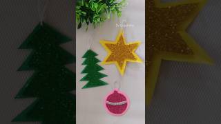 Easy Christmas ornament christmascraft papercrafts christmasdecor [upl. by Oetomit]