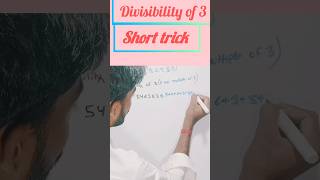 Divisibility of 3short trick 💪💯💪💯 💕 💕 😘 😘 😘 👍👍👍🙂🙂 [upl. by Gloriane856]