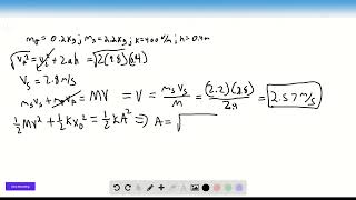 A spring of negligible mass and force constant 400 Nm is hung vertically and a 0 200 kg pan is susp [upl. by Publias]