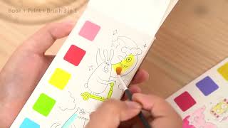 Wishtime Diy Pigments Doodle Childrens Graffiti Picture For Kids Dip Water To Art Craft Painting [upl. by Aharon517]