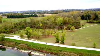 Parc miribel lyon filmer par un drone octobre 2017 [upl. by Aibsel]