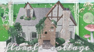 Floral Cottage Pinterest Bloxburg House Tutorial [upl. by Eirrotal]