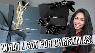 LUXURY WHAT I GOT FOR CHRISTMAS DESIGNER GIFTS UNBOXING HAUL YSL ON SALE 40 OFF 😱 CHANEL SS24 [upl. by Sarine]