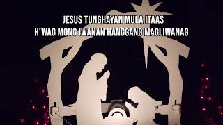 SA MUNTING SABSABAN Away in a Manger in Tagalog  instrumental piano Christmas hymn with lyrics [upl. by Filahk]