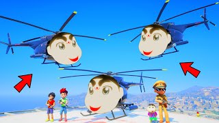 😍 Little Singham Gift Shinchan Face Helicopter To Shinchan 😡 in GTA 5  GTA 5 Gameplay [upl. by Jacquetta]