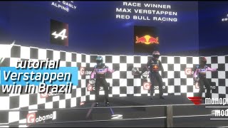 Monoposto 2024 Mod F1  Max verstappen tutorial win in Brazil  😅 [upl. by Naujek216]