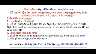 Ôn Tuyển công chức kiểm toán Nhà nướcLuật kiểm toán Nhà nước VBHN 29VBHNVPQH16122019Câu hỏi [upl. by Wilkinson]