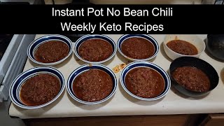 Instant Pot No Bean Chili Weekly Keto Recipes [upl. by Inattirb]