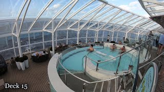 4K Solarium Tour aboard Symphony of the Seas Royal Caribbean December 2018 [upl. by Araet]