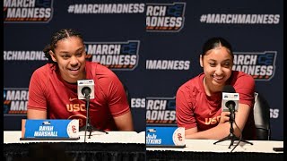 USC WBBs Lindsay Gottlieb JuJu Watkins and Rayah Marshall on NCAA Tournament Preparation [upl. by Selway30]