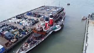 The Waverley paddle steamer docked at whitstable harbour as part of an excursion [upl. by Arukas]