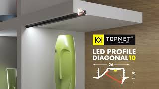 LED profile DIAGONAL10  the new standard for furniture lighting from TOPMET Light [upl. by Roxana]