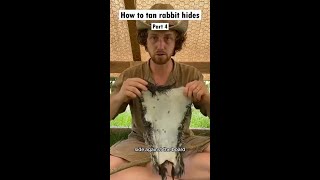 How to tan rabbit hides Credits Sage smoke survival [upl. by Chapnick]