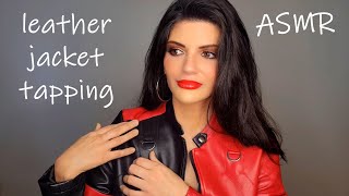 ASMR  Leather Jacket tapping and crinkles😴😴 [upl. by Alake]