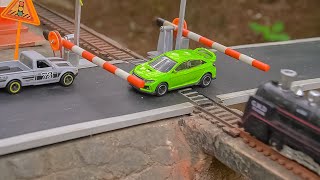 Trains and Cars Crashes at Railroad Crossing [upl. by Juley320]