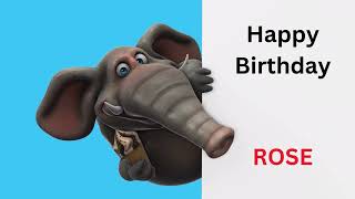 Happy Birthday Rose Fun Cartoon Birthday Video The Modern Birthday Song [upl. by Hannis965]