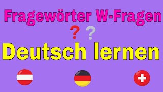 Fragewörter WFragen Deutsch lernen [upl. by Salchunas]