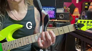 Southern Rock Style Electric Guitar Lesson Using Power Chords and Double Stops howtoplayguitar [upl. by Ettelloc979]